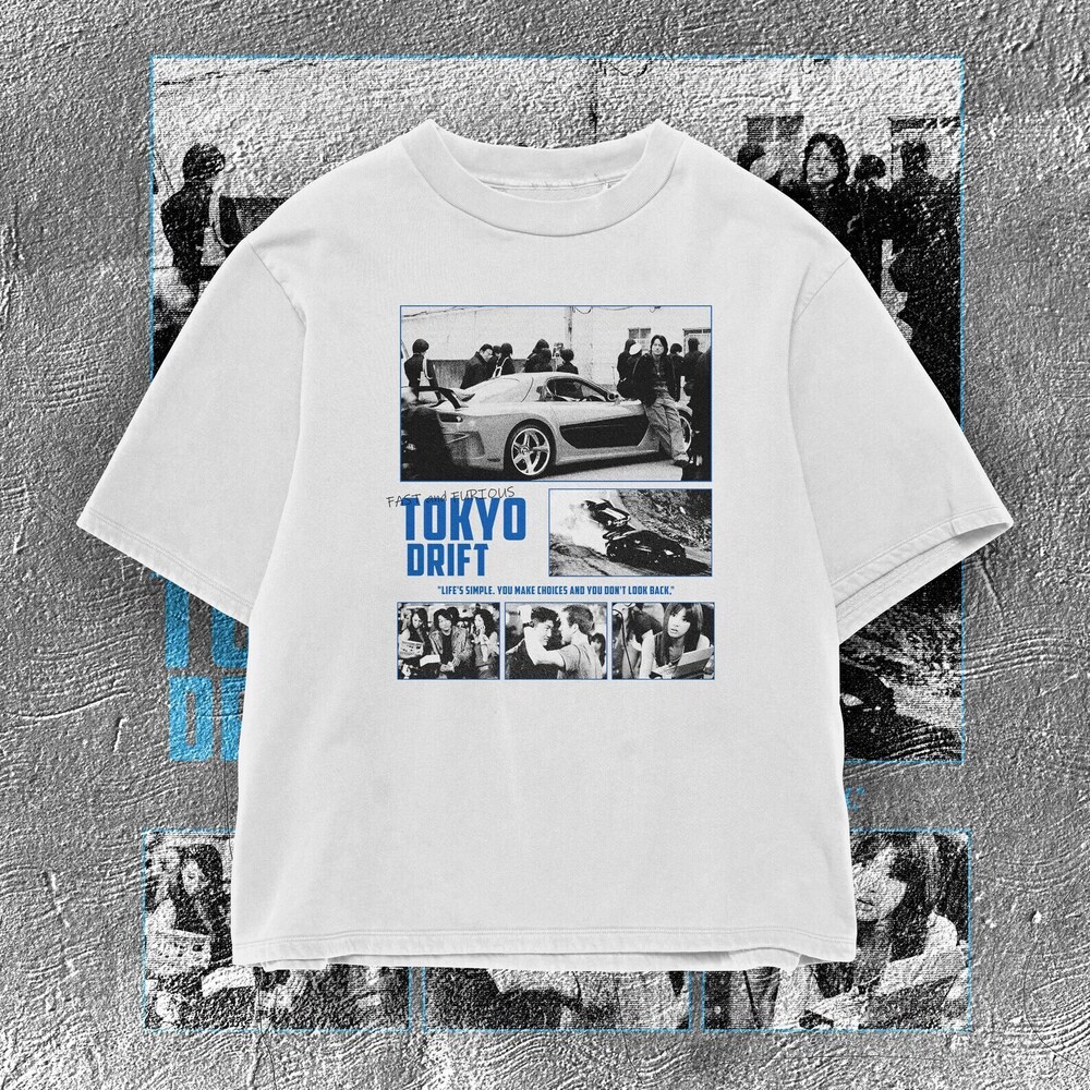 Retro Tokyo Drift T-Shirt White Shirt